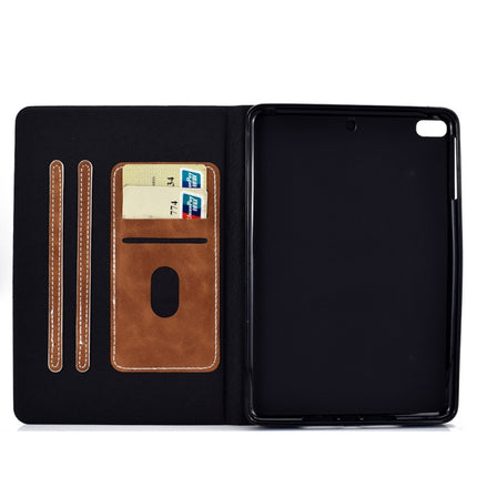 For iPad mini 5 / 4 / 3 / 2 / 1 Cowhide Texture Horizontal Flip Leather Case with Holder & Card Slots & Sleep / Wake-up Function(Brown)-garmade.com