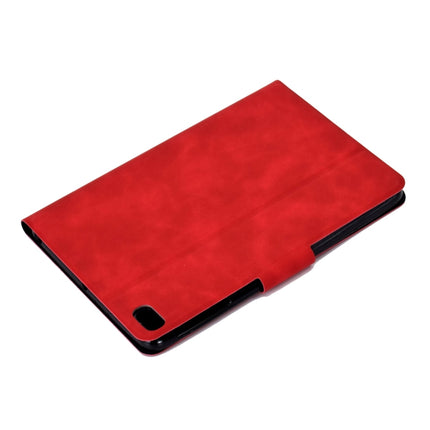 For iPad mini 5 / 4 / 3 / 2 / 1 Cowhide Texture Horizontal Flip Leather Case with Holder & Card Slots & Sleep / Wake-up Function(Red)-garmade.com