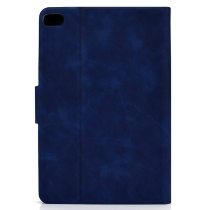 For iPad mini 5 / 4 / 3 / 2 / 1 Cowhide Texture Horizontal Flip Leather Case with Holder & Card Slots & Sleep / Wake-up Function(Blue)-garmade.com