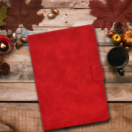 For iPad Air 2 / Air / 9.7 (2018) & (2017) Cowhide Texture Horizontal Flip Leather Case with Holder & Card Slots & Sleep / Wake-up Function(Red)-garmade.com