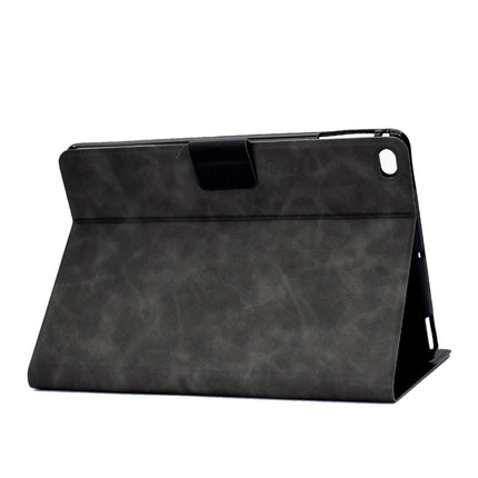 For iPad Air 2 / Air / 9.7 (2018) & (2017) Cowhide Texture Horizontal Flip Leather Case with Holder & Card Slots & Sleep / Wake-up Function(Grey)-garmade.com