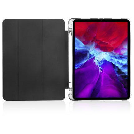 For iPad Pro 11 (2020) / iPad Pro 11(2018) 3-folding Horizontal Flip PU Leather + Shockproof TPU Tablet Case with Holder & Pen Slot(Black)-garmade.com