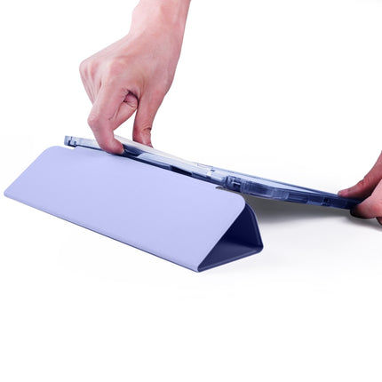 For iPad Pro 11 (2020) / iPad Pro 11(2018) 3-folding Horizontal Flip PU Leather + Shockproof TPU Tablet Case with Holder & Pen Slot(Lavender Purple)-garmade.com