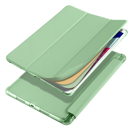 For iPad Pro 10.5 inch / Air 3 10.5 inch 3-folding Horizontal Flip PU Leather + Shockproof TPU Case with Holder & Pen Slot(Matcha Green)-garmade.com