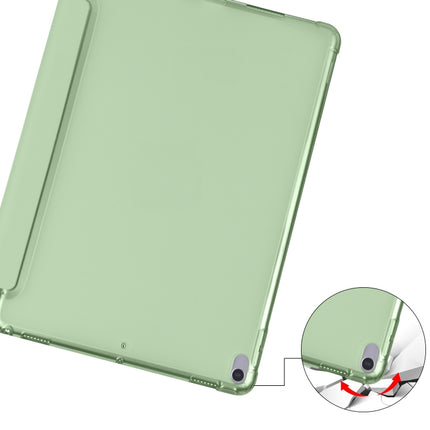 For iPad Pro 10.5 inch / Air 3 10.5 inch 3-folding Horizontal Flip PU Leather + Shockproof TPU Case with Holder & Pen Slot(Matcha Green)-garmade.com