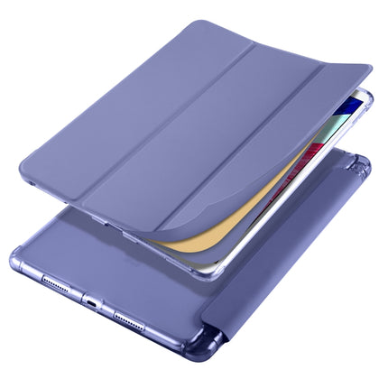 For iPad Pro 10.5 inch / Air 3 10.5 inch 3-folding Horizontal Flip PU Leather + Shockproof TPU Case with Holder & Pen Slot(Lavender Purple)-garmade.com