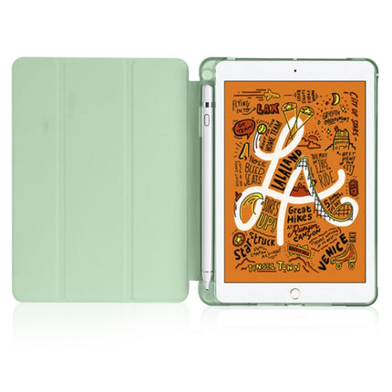 For iPad Mini 5 / Mini 4 3-folding Horizontal Flip PU Leather + Shockproof TPU Case with Holder & Pen Slot(Matcha Green)-garmade.com