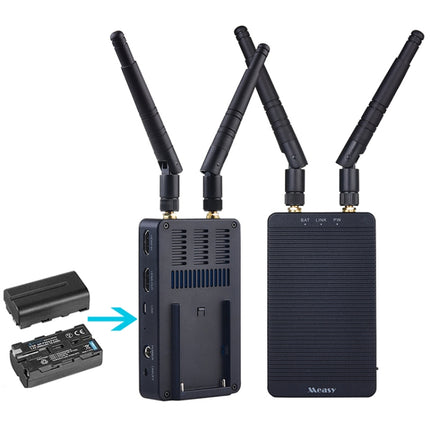 Measy T1 4K HDMI 2.0 Wireless Audio Video Transmitter Receiver Extender Transmission System, Transmission Distance: 400m, US Plug(Black)-garmade.com