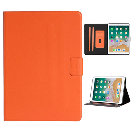 For iPad 9.7 (2017/2018) & Air 2 & Air Solid Color Horizontal Flip Leather Case with Card Slots & Holder & Sleep / Wake-up Function(Orange)-garmade.com