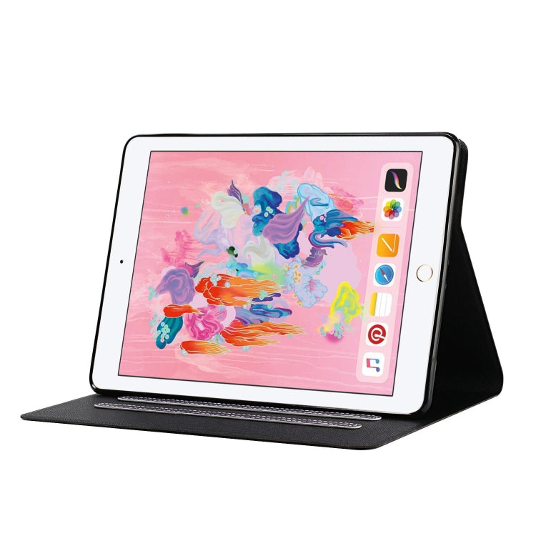 For iPad 9.7 (2017/2018) & Air 2 & Air Solid Color Horizontal Flip Leather Case with Card Slots & Holder & Sleep / Wake-up Function(Purple)-garmade.com