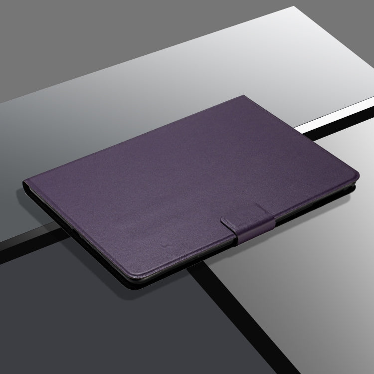 For iPad 9.7 (2017/2018) & Air 2 & Air Solid Color Horizontal Flip Leather Case with Card Slots & Holder & Sleep / Wake-up Function(Purple)-garmade.com