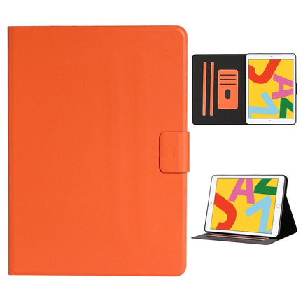 For iPad Mini 2019/ 4 /3 / 2/ 1 Solid Color Horizontal Flip Leather Case with Card Slots & Holder & Sleep / Wake-up Function(Orange)-garmade.com