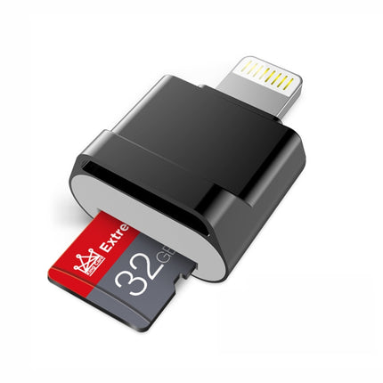 MicroDrive 8pin To TF Card Adapter Mini iPhone & iPad TF Card Reader, Capacity:32GB(Black)-garmade.com