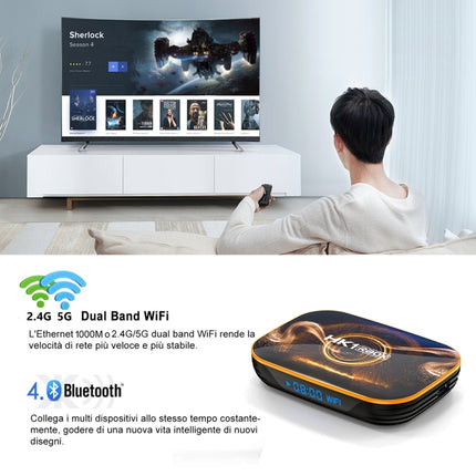 HK1 RBOX-R1 HD1080P Smart TV Box, Android 10.0, RK3318 Quad-Core 64bit Cortex-A53, Support TF Card, SPDIF, LAN, AV, 2.4G/5G WiFi, USBx2, Specification:4GB+64GB-garmade.com