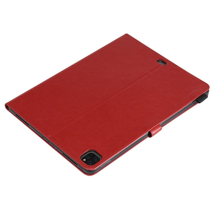 For iPad Pro 12.9 (2020) & (2018) Cat Bee Embossing Pattern Horizontal Flip Leather Tablet Case with Holder & Card Slots & Wallet & Pen Slot(Red)-garmade.com