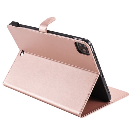 For iPad Pro 11 (2020) & (2018) Cat Bee Embossing Pattern Horizontal Flip Leather Tablet Case with Holder & Card Slots & Wallet & Pen Slot & Wake-up / Sleep Function(Rose Gold)-garmade.com