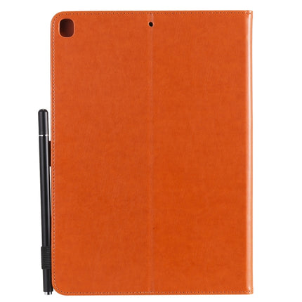 For iPad 10.2 / Air (2019) / Pro 10.5 Cat Bee Embossing Pattern Horizontal Flip Leather Case with Holder & Card Slots & Wallet & Pen Slot & Wake-up / Sleep Function(Orange)-garmade.com