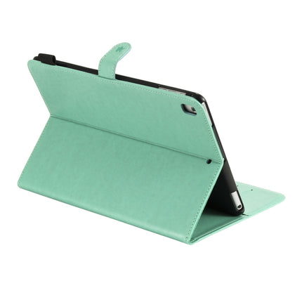 For iPad Air 2 / Air / 9.7 (2018) & (2017) Cat Bee Embossing Pattern Horizontal Flip Leather Case with Holder & Card Slots & Wallet & Pen Slot & Wake-up / Sleep Function(Green)-garmade.com