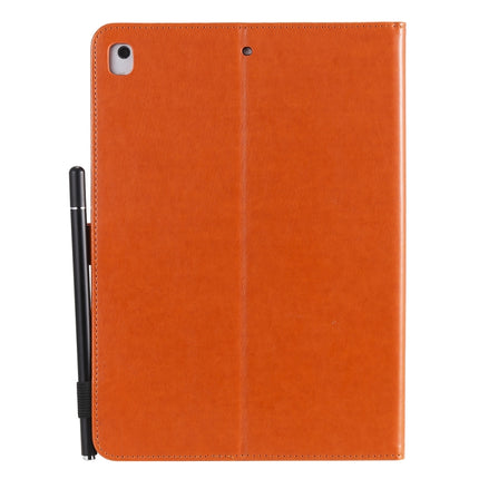 For iPad Air 2 / Air / 9.7 (2018) & (2017) Cat Bee Embossing Pattern Horizontal Flip Leather Case with Holder & Card Slots & Wallet & Pen Slot & Wake-up / Sleep Function(Orange)-garmade.com