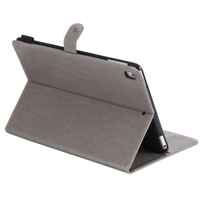 For iPad Air 2 / Air / 9.7 (2018) & (2017) Cat Bee Embossing Pattern Horizontal Flip Leather Case with Holder & Card Slots & Wallet & Pen Slot & Wake-up / Sleep Function(Grey)-garmade.com