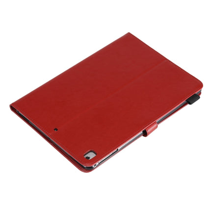 For iPad Air 2 / Air / 9.7 (2018) & (2017) Cat Bee Embossing Pattern Horizontal Flip Leather Case with Holder & Card Slots & Wallet & Pen Slot & Wake-up / Sleep Function(Red)-garmade.com