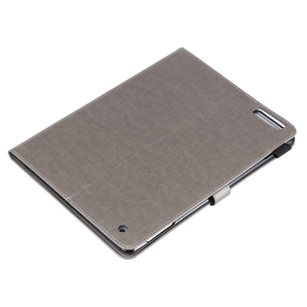 For iPad 4 / 3 / 2 Cat Bee Embossing Pattern Horizontal Flip Leather Case with Holder & Card Slots & Wallet & Pen Slot & Wake-up / Sleep Function(Grey)-garmade.com