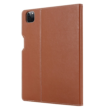 For iPad Pro 11 inch (2020) GEBEI PU+TPU Horizontal Flip Protective Tablet Case with Holder & Card Slots(Brown)-garmade.com