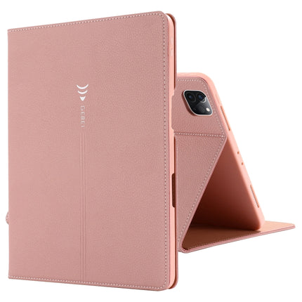 For iPad Pro 11 inch (2020) GEBEI PU+TPU Horizontal Flip Protective Tablet Case with Holder & Card Slots(Rose Gold)-garmade.com