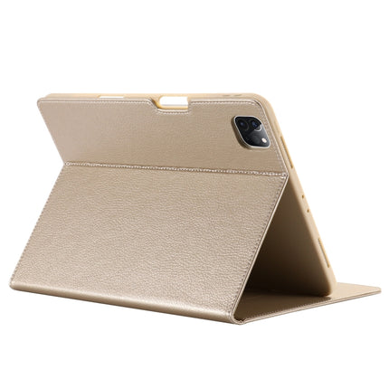 For iPad Pro 11 inch (2020) GEBEI PU+TPU Horizontal Flip Protective Tablet Case with Holder & Card Slots(Gold)-garmade.com