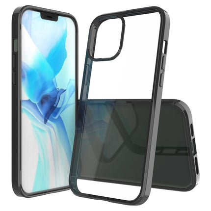 For iPhone 12 Pro Max Shockproof Scratchproof TPU + Acrylic Protective Case(Black)-garmade.com