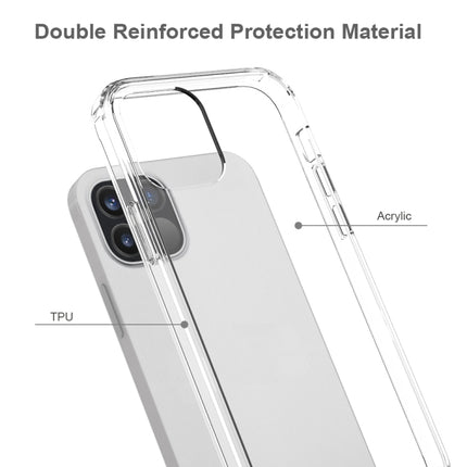 For iPhone 12 / 12 Pro Shockproof Scratchproof TPU + Acrylic Protective Case(Black)-garmade.com
