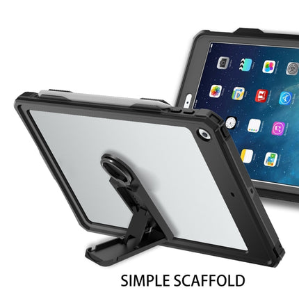 For iPad 10.2 RedPepper Shockproof Waterproof PC + TPU Protective Case with Lanyard & Pen Tray & Holder(Black)-garmade.com