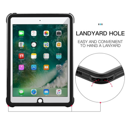 For iPad 9.7 (2017) / (2018) / Air RedPepper Shockproof Waterproof PC + TPU Protective Case with Holder(Black)-garmade.com