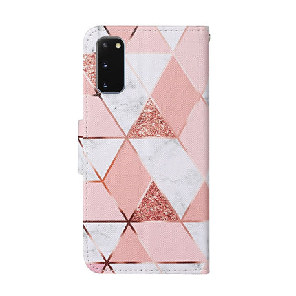 For Samsung Galaxy S20 Colored Drawing Pattern Horizontal Flip Leather Case with Holder & Card Slots & Wallet & Lanyard(Marble)-garmade.com