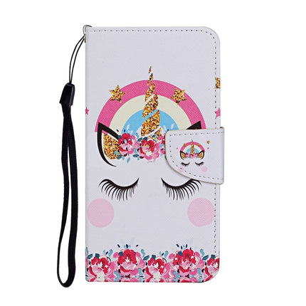 For Samsung Galaxy S20 Colored Drawing Pattern Horizontal Flip Leather Case with Holder & Card Slots & Wallet & Lanyard(Crown Unicorn)-garmade.com