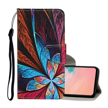 For Samsung Galaxy S20 Colored Drawing Pattern Horizontal Flip Leather Case with Holder & Card Slots & Wallet & Lanyard(Colorful Flowers)-garmade.com