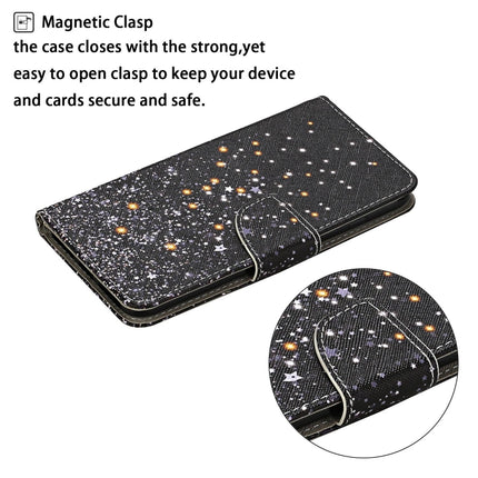 For Samsung Galaxy S20 Colored Drawing Pattern Horizontal Flip Leather Case with Holder & Card Slots & Wallet & Lanyard(Black Background Pentagram)-garmade.com