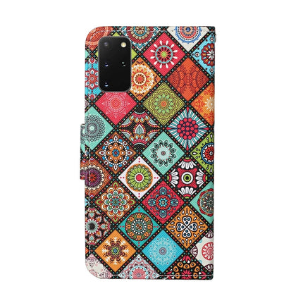 For Samsung Galaxy S20+ Colored Drawing Pattern Horizontal Flip Leather Case with Holder & Card Slots & Wallet & Lanyard(Ethnic Style)-garmade.com