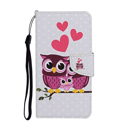 For Samsung Galaxy S20+ Colored Drawing Pattern Horizontal Flip Leather Case with Holder & Card Slots & Wallet & Lanyard(Owl Family)-garmade.com