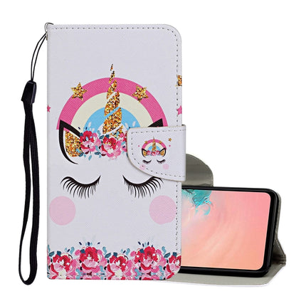 For Samsung Galaxy S20 Ultra Colored Drawing Pattern Horizontal Flip Leather Case with Holder & Card Slots & Wallet & Lanyard(Crown Unicorn)-garmade.com