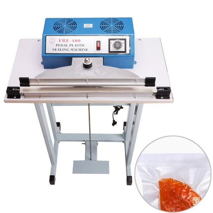 Pedal Type Sealing Machine Heat Shrinkable Film Cutting Machine Plastic Bag Sealer, EU Plug, Specification:Model 400-garmade.com