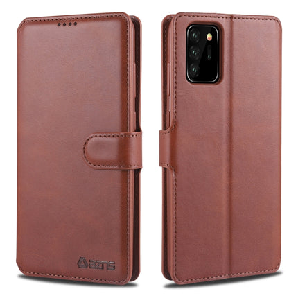 For Samsung Galaxy Note20 Ultra AZNS Calf Texture Horizontal Flip Leather Case with Holder & Card Slots & Wallet & Photo Frame(Brown)-garmade.com