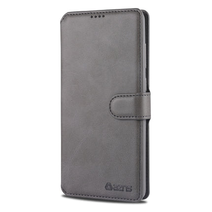 For Samsung Galaxy Note20 Ultra AZNS Calf Texture Horizontal Flip Leather Case with Holder & Card Slots & Wallet & Photo Frame(Grey)-garmade.com