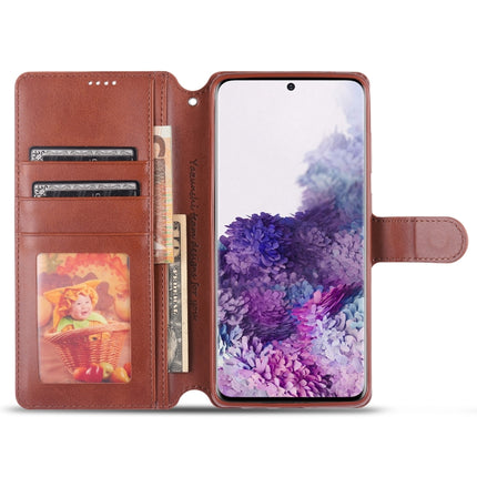 For Samsung Galaxy Note20 Ultra AZNS Calf Texture Horizontal Flip Leather Case with Holder & Card Slots & Wallet & Photo Frame(Grey)-garmade.com