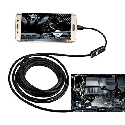 AN97 Waterproof Micro USB Endoscope Hard Tube Inspection Camera for Parts of OTG Function Android Mobile Phone, with 6 LEDs, Lens Diameter:5.5mm(Length: 2m)-garmade.com