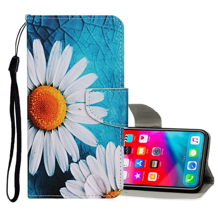 For iPhone XS Max Colored Drawing Pattern Horizontal Flip Leather Case with Holder & Card Slots & Wallet(Daisy)-garmade.com