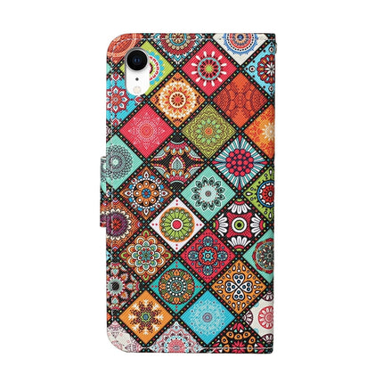 For iPhone XR Colored Drawing Pattern Horizontal Flip Leather Case with Holder & Card Slots & Wallet(Folk-custom)-garmade.com