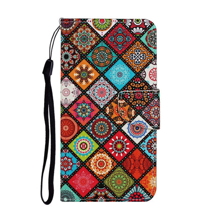 For iPhone X / XS Colored Drawing Pattern Horizontal Flip Leather Case with Holder & Card Slots & Wallet(Folk-custom)-garmade.com