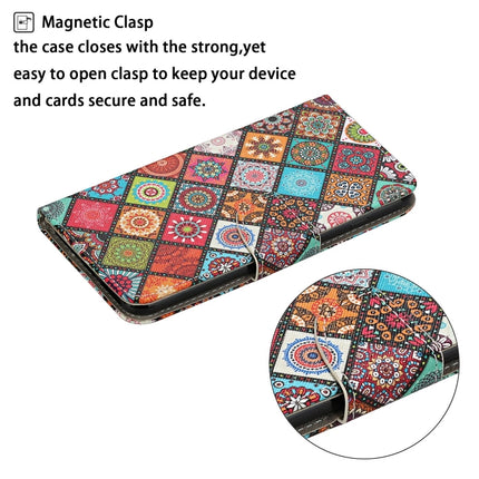 For iPhone X / XS Colored Drawing Pattern Horizontal Flip Leather Case with Holder & Card Slots & Wallet(Folk-custom)-garmade.com