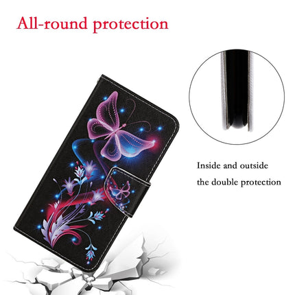 For iPhone 11 Pro Max Colored Drawing Pattern Horizontal Flip Leather Case with Holder & Card Slots & Wallet(Fluorescent Butterfly)-garmade.com